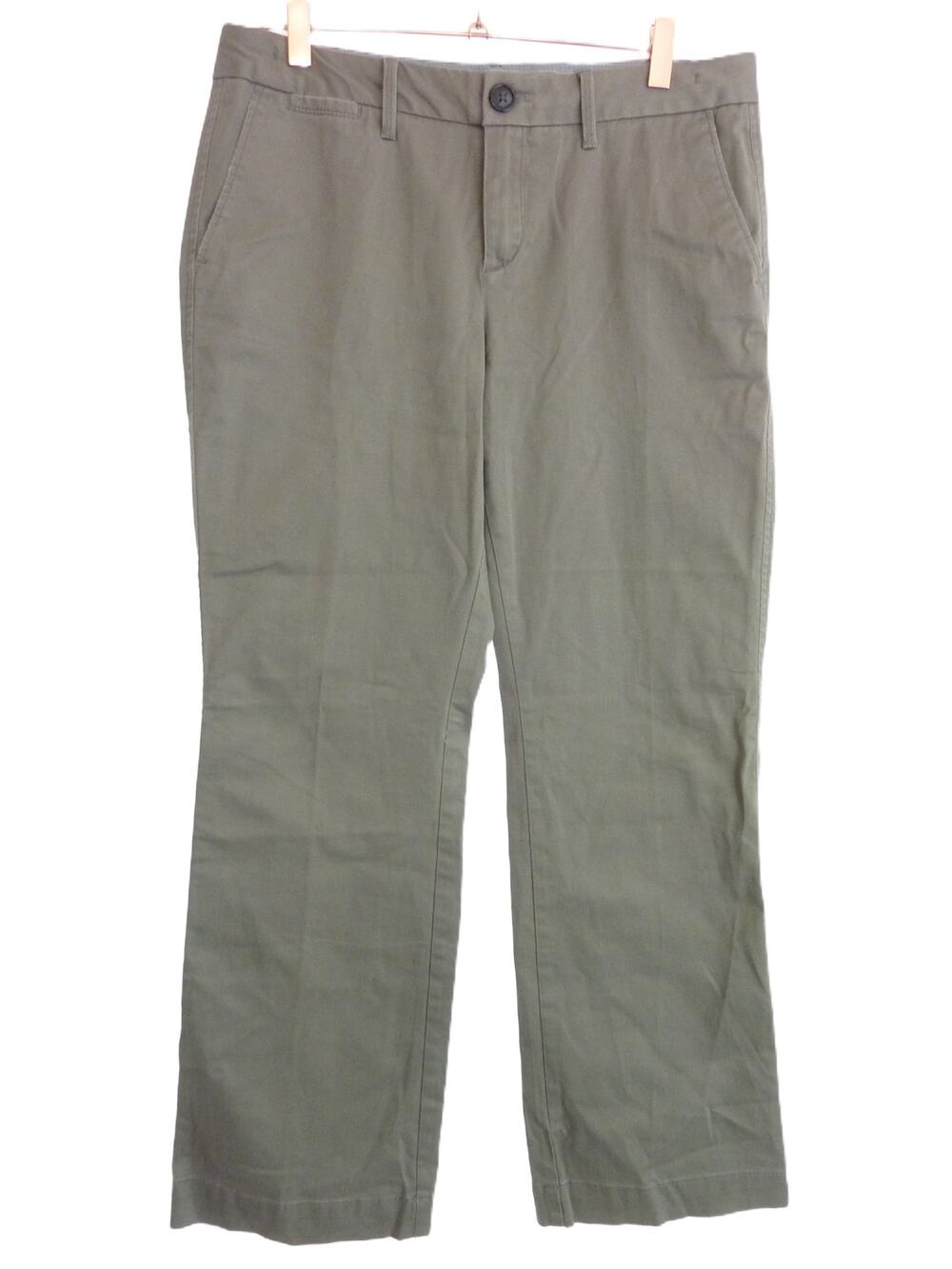 Banana Republic Weekend Chino Pants Womens 8 Petite Gray Cotton Stretch